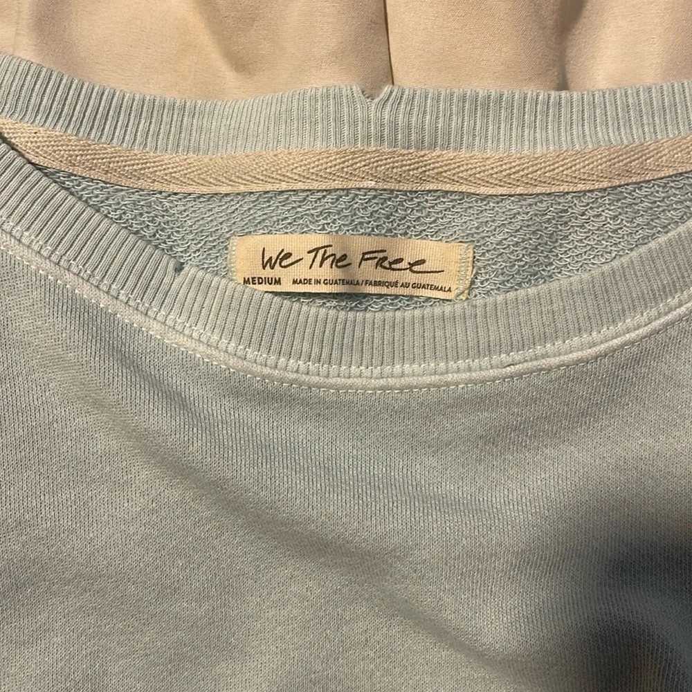 Free People Light Blue Oversized Sweatshirt - Picture 8 of 11